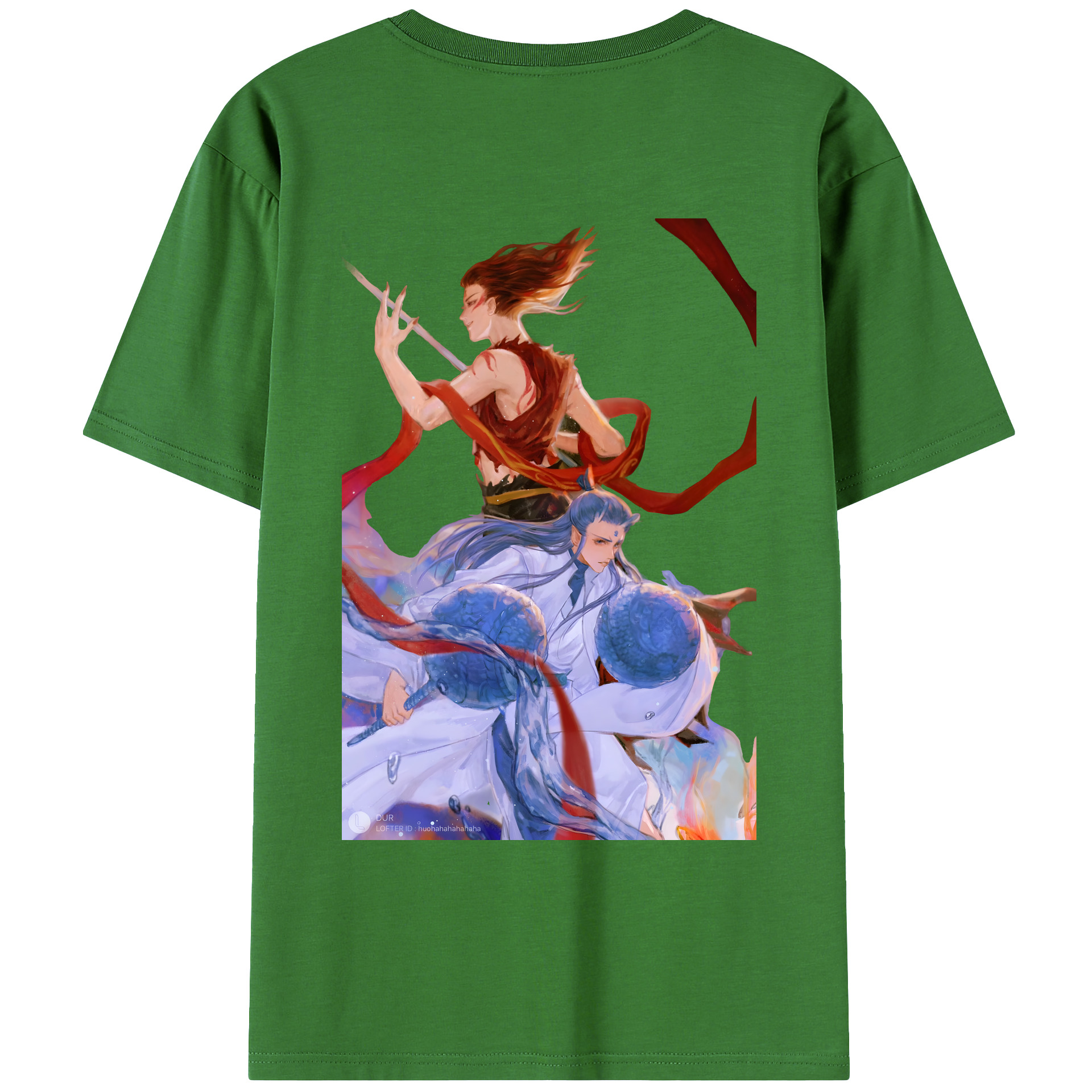 （画像用） Ne Zha 2 ナタ 魔童の大暴れ レディース半袖Tシャツ(バックプリント)
